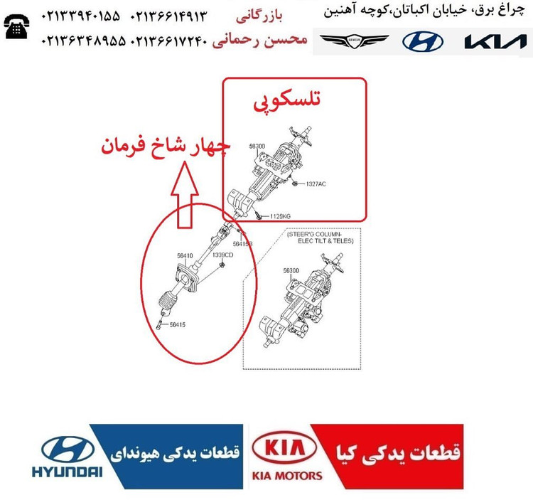 چهار شاخ فرمان ای ایکس ۵۵ این قطعه گستاوری ایجاد