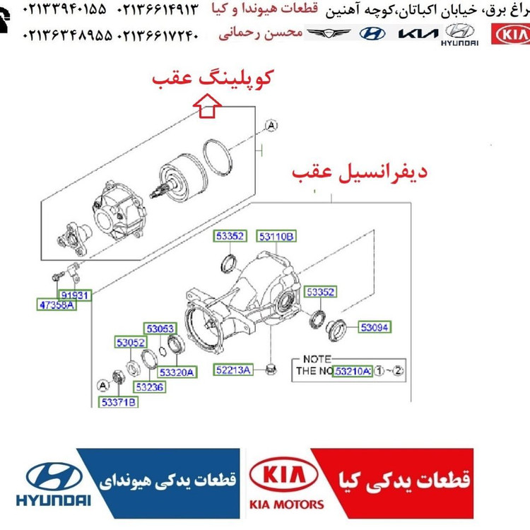 کوپلینگ عقب سانتاقه 3500